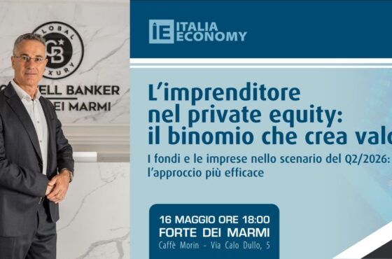 Alessandro Tognetti relatore all’evento “L’imprenditore nel private equity” del 16 maggio a Forte dei Marmi